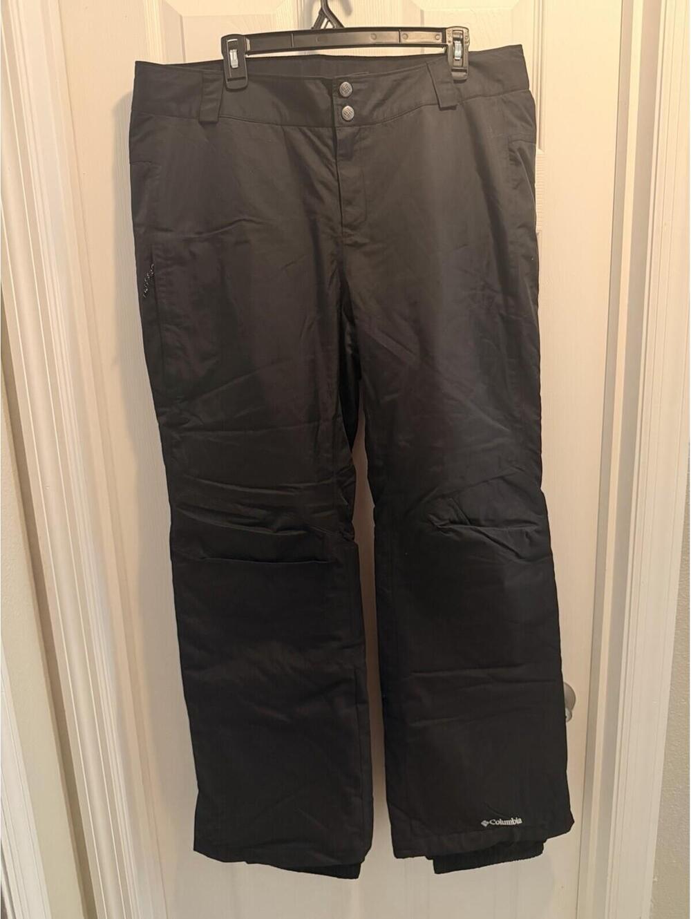 Columbia Omni-Tech Snow Ski Pants Mens Black Cargo Sz X-Large